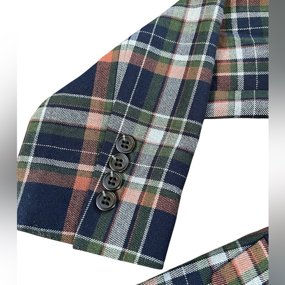 Daniel Cremieux Multicolor Plaid Blazer NWOT - Picture 3 of 9